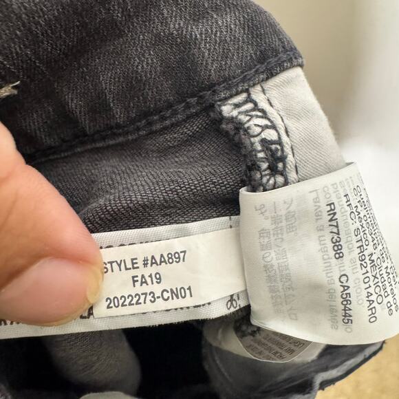 Madewell Women’s 25 Cali Demi Boot Jeans Black Button Fly High Rise Stretch - Picture 3 of 13